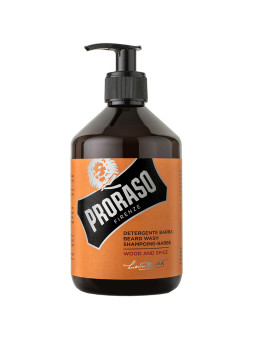 Proraso Wood & Spice Beard Wash - szampon do mycia brody o zapachu drewna i przypraw, 500ml