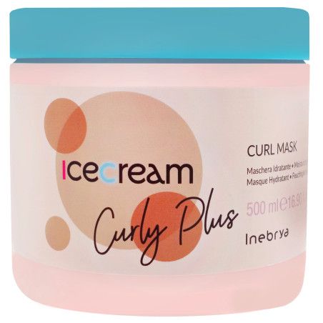 Inebrya Ice Cream Curly Plus - maska do włosów kręconych, falowanych, 500ml