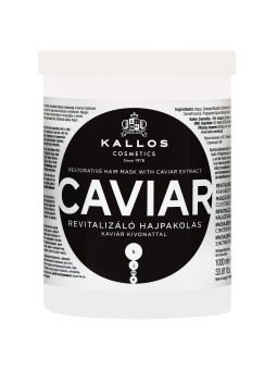 Kallos Caviar Restorative Mask - regenerująca maska do włosów zniszczonych, ekstrakt z kawioru, 1000ml