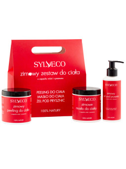 Sylveco zimowy zestaw - peeling do ciała, 265ml + żel pod prysznic, 150ml + masło do ciała, 250ml