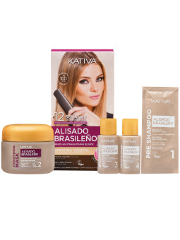 Kativa Alisado Brasileno Blonde Kit - brazylijski zabieg prostujący włosy blond i rozjaśniane